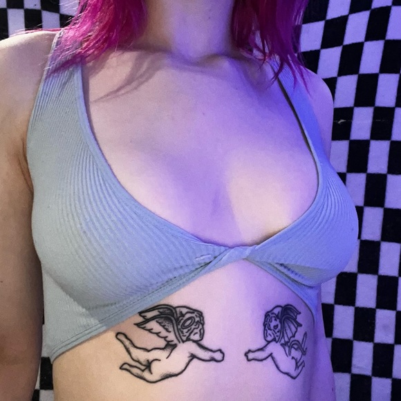 blue twist crop top from pacsun - Picture 3 of 4